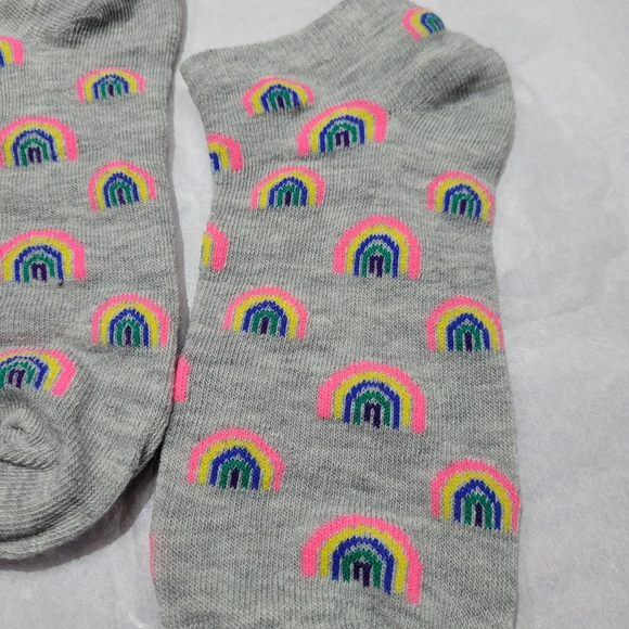 Rainbows Graphic Print Design No Show Ankle Socks Colorful Pride Fashion Fun - Picture 10 of 11